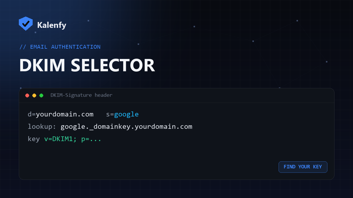 DKIM Selector Explained (And How to Find Yours)