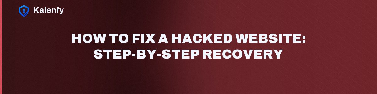 How to Fix a Hacked Website: Step-by-Step Recovery