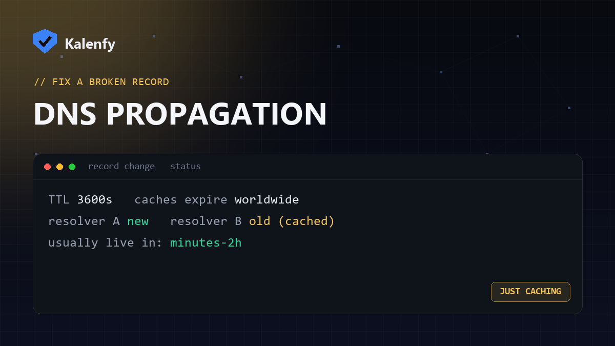 What Is DNS Propagation? (Why Changes Take Time)