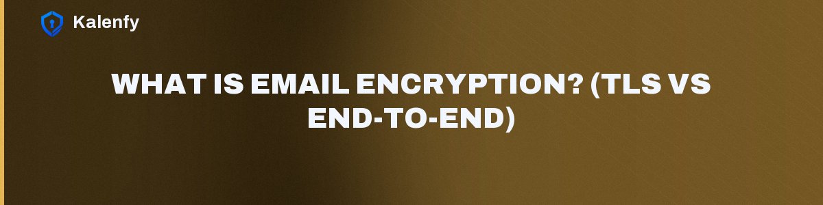 What Is Email Encryption? (TLS vs End-to-End)